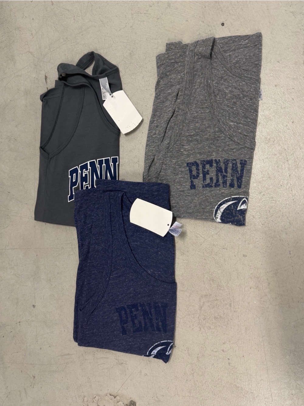 Penn State Tank Tops - Gray, Charcoal & Navy